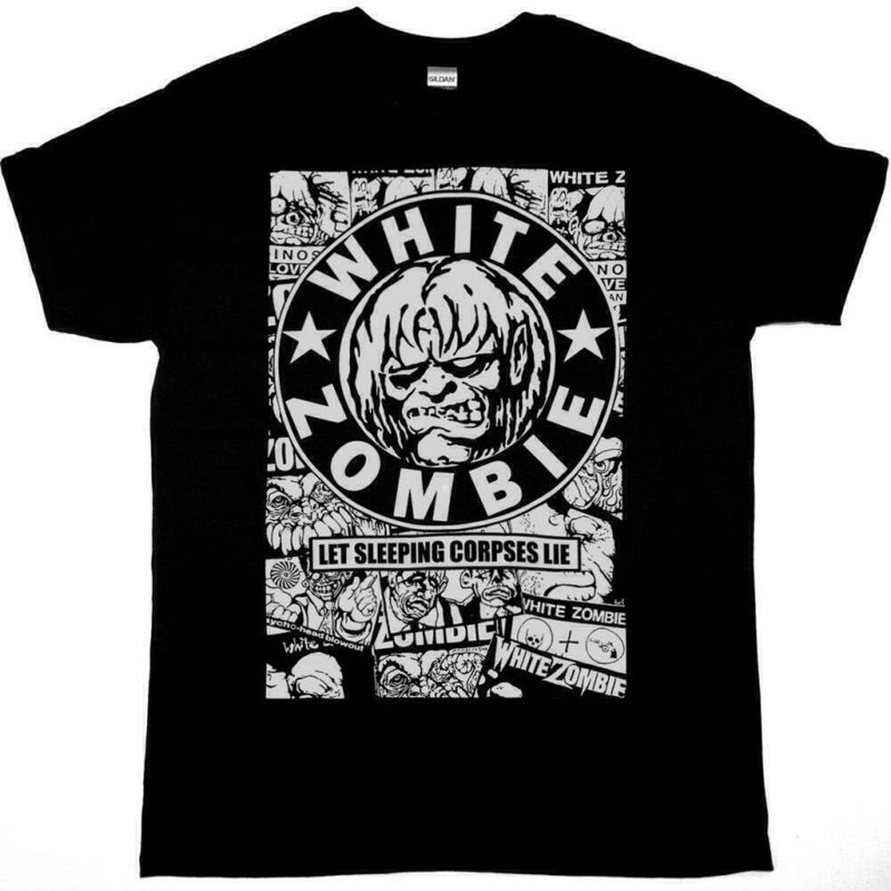 White Zombie Let Sleeping Corpses Lie New Black T Shirt
